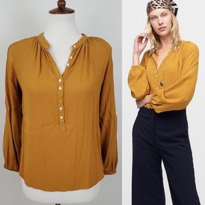 J. Crew Long Sleeve Drapey Popover Top